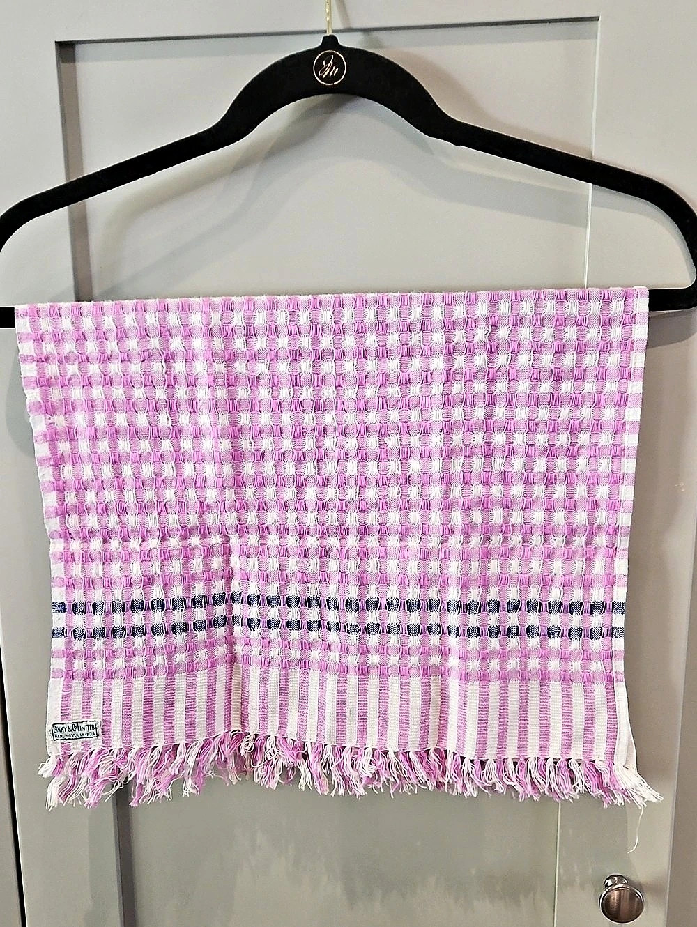 Ginny & Co Limited Pink & White Woven TOWEL